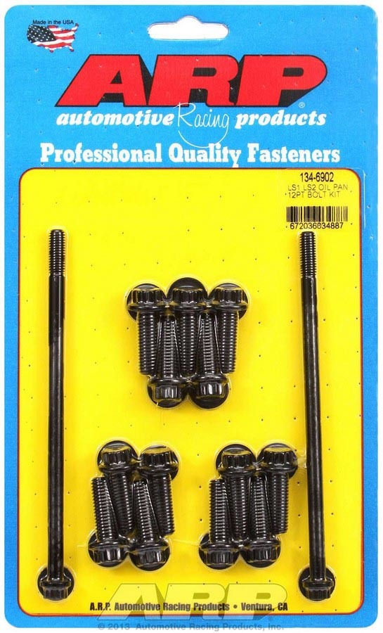 Oil Pan Bolt Kit - 12 Point Head - Chromoly - Black Oxide - GM LS-Series - Kit