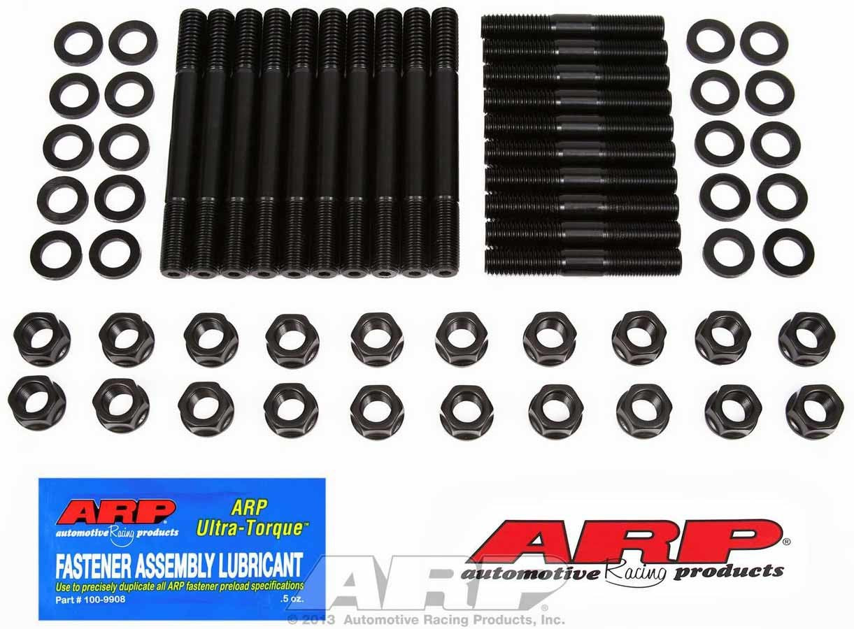 Cylinder Head Stud Kit - 1/2 in Studs - Hex Nuts - Chromoly - Black Oxide - Small Block Ford - Kit