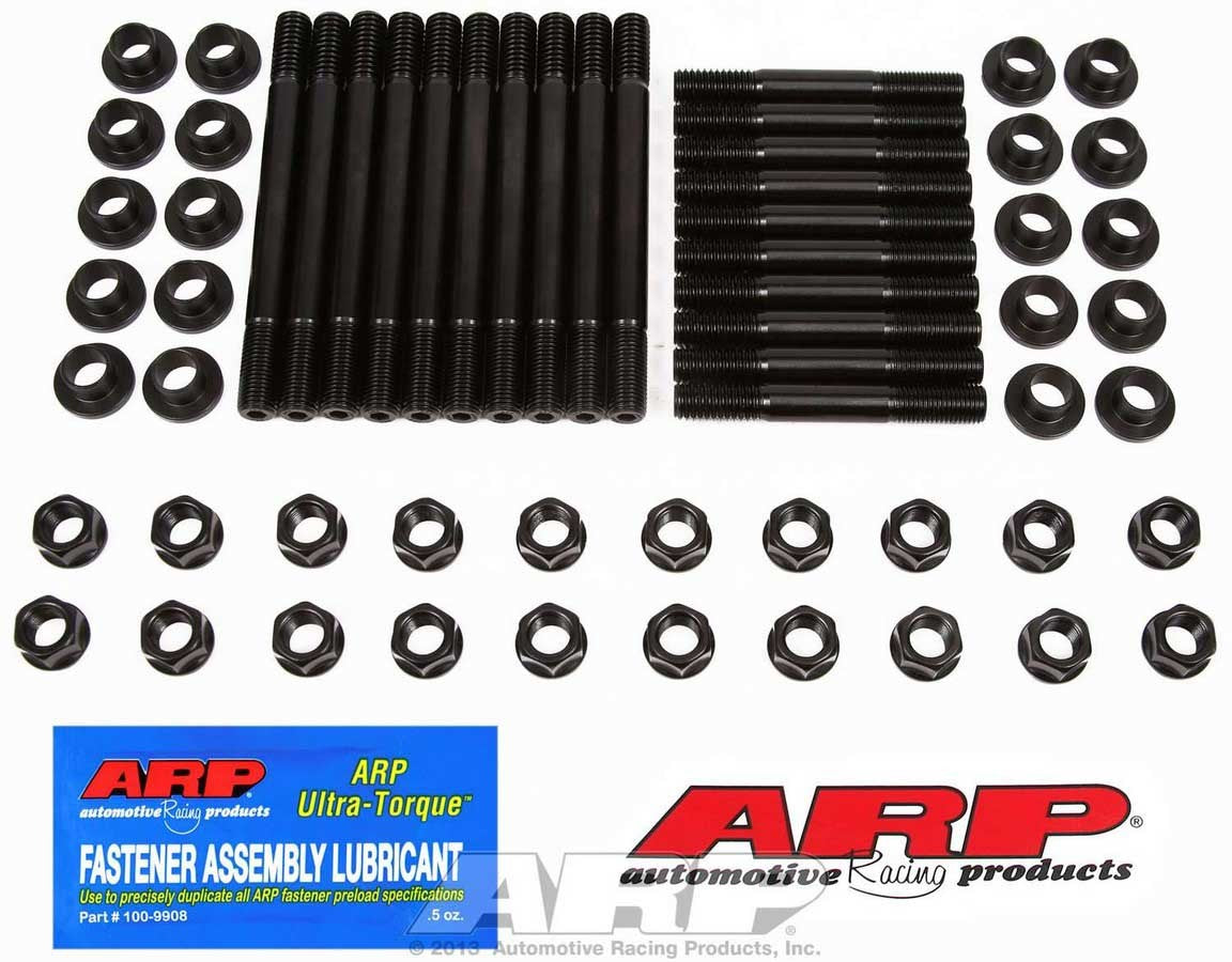 Cylinder Head Stud Kit - 1/2 in Studs - Hex Nuts - Chromoly - Black Oxide - Small Block Ford - Kit