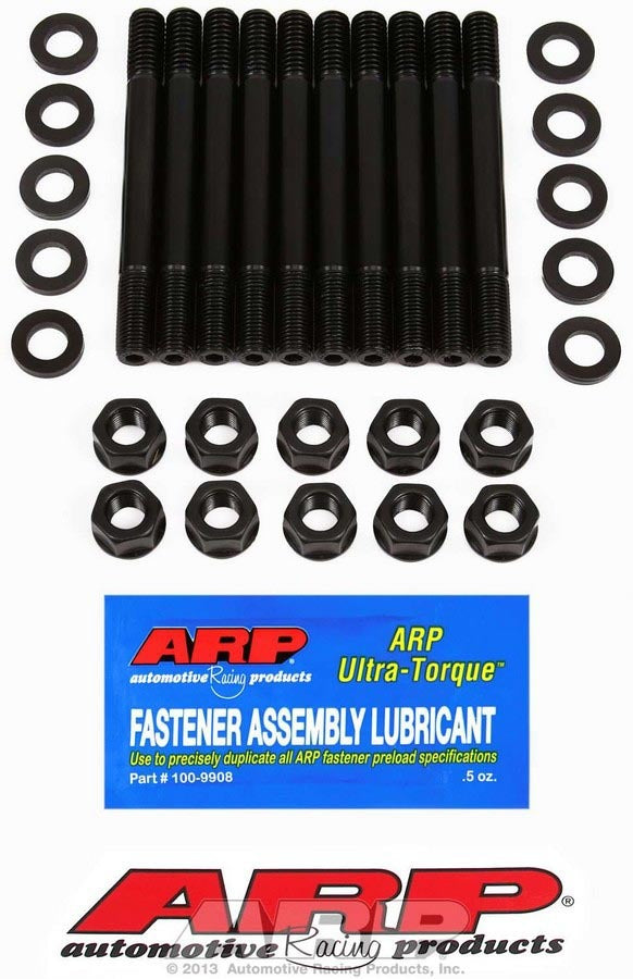 Main Stud Kit - Hex Nuts - 2-Bolt Mains - Chromoly - Black Oxide - Girdle - Small Block Ford - Kit