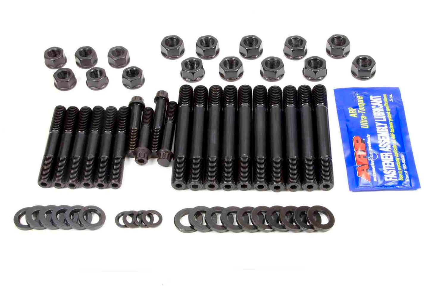 Main Stud Kit - Hex Nuts - 4-Bolt Mains - Chromoly - Black Oxide - 351 Dart Iron Eagle - Small Block Ford - Kit