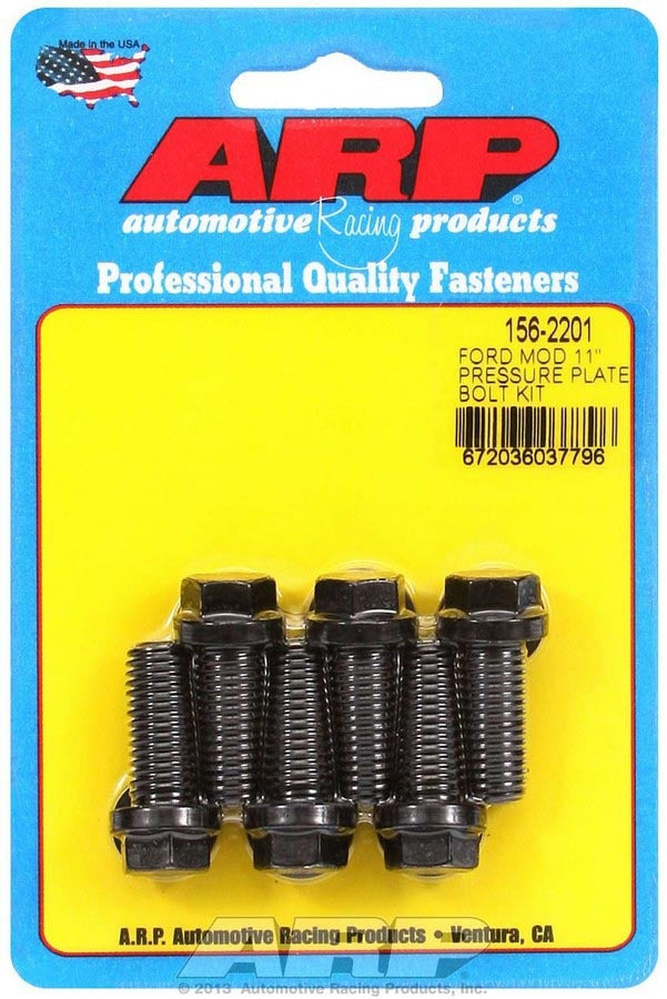 Pressure Plate Bolt Kit - High Performance Series - 10 mm x 1.50 Thread - Hex Head - Chromoly - Black Oxide - Ford Modular - Kit