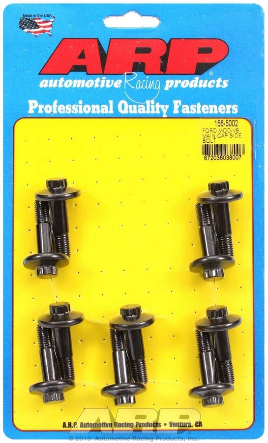Main Bolt Kit - Side Bolts - 12 Point Head - 9 mm Thread - 4-Bolt Mains - Chromoly - Black Oxide - Late Aluminum Block - Ford Modular - Kit