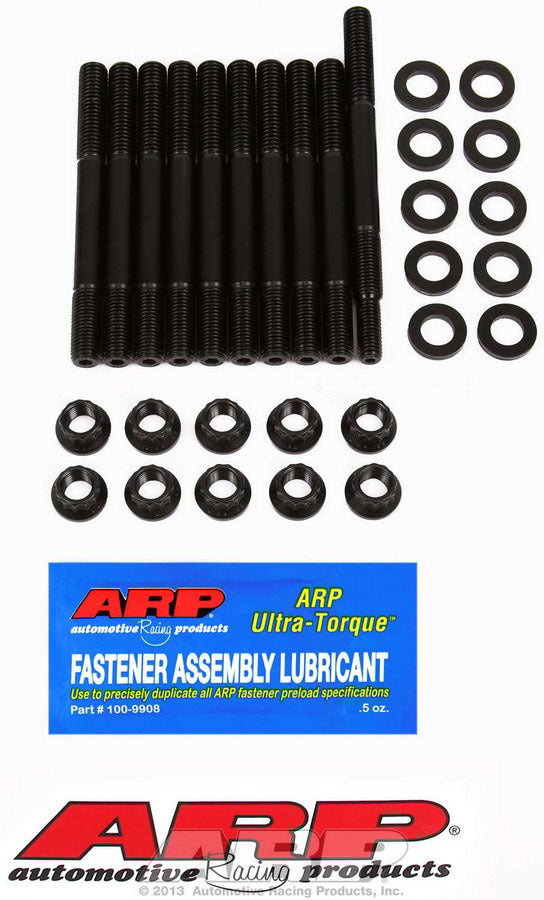 Main Stud Kit - 12 Point Nuts - 2-Bolt Mains - Chromoly - Black Oxide - Without Windage Tray - Ford Modular - Kit