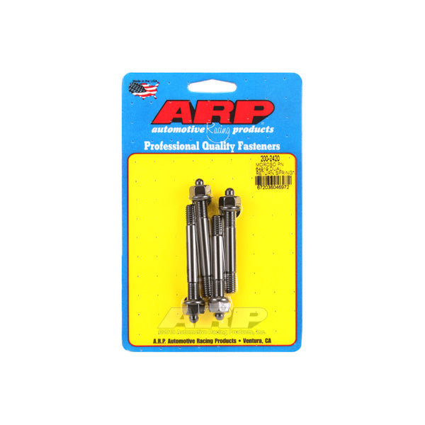 Carburetor Stud - 5/16-18 and 5/16-24 in Thread - 2.7 in / 3.05 in Long - Hex Nuts - Chromoly - Black Oxide - Moroso Dual Throttle Return Spring Bracket - Set of 4