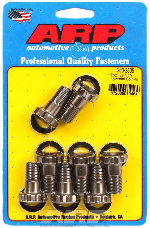 Flywheel Bolt Kit - Pro Series - 1/2-20 in Thread - 1.000 in Long - 12 Point Head - ARPL19 - Natural - Top Fuel - Set of 8