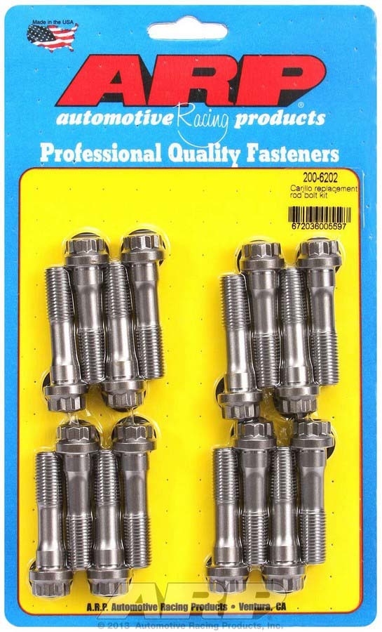 Connecting Rod Bolt Kit - Pro Series - 7/16 in Bolt - 1.8 in Long - Washers - ARP2000 - CARR Bolt - Carrillo - Set of 16