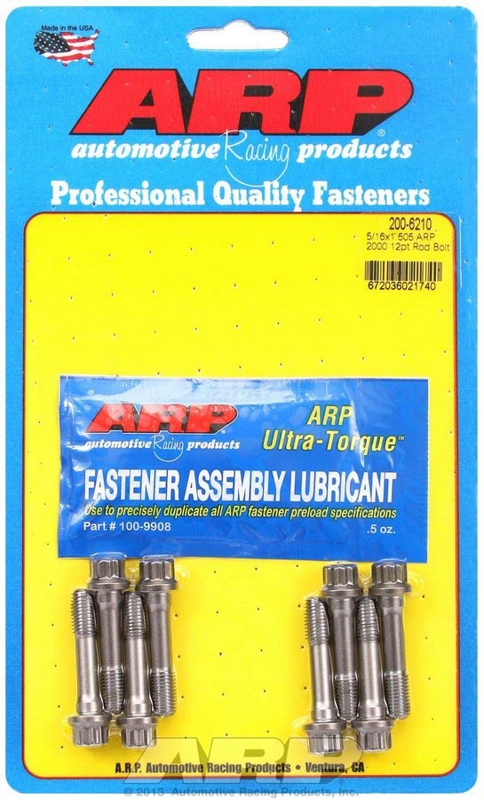Connecting Rod Bolt Kit - Pro Series - 5/16 in Bolt - 1.5 in Long - ARP2000 - Universal Steel Rods - Set of 8