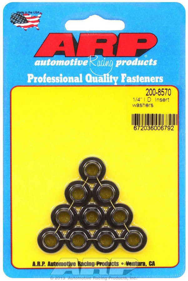 Head Bolt Washer - 0.562 in OD - 1/4 in Insert ID - 0.318 in Insert OD - Chromoly - Head Bolts - Set of 10