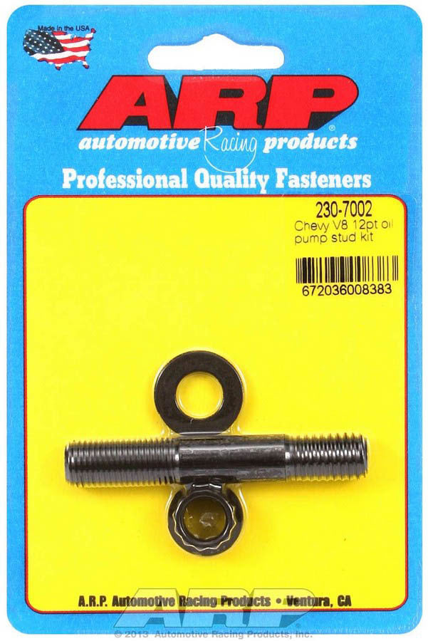 Oil Pump Stud - 12 Point Nuts - Chromoly - Black Oxide - Small Block Chevy - Each