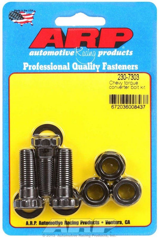 Torque Converter Bolt Kit - Pro Series - 7/16-20 in Thread - 1.25 in Long - 12 Point Head - Chromoly - Black Oxide - TH350 / Th400 - Kit