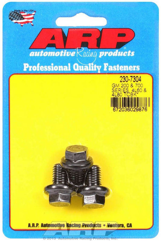 Torque Converter Bolt Kit - Pro Series - 10 mm x 1.50 Thread - 0.59 in Long - Hex Head - Chromoly - Black Oxide - 4L60 / 4L80 / 200R4 / 700R4 - Set of 3