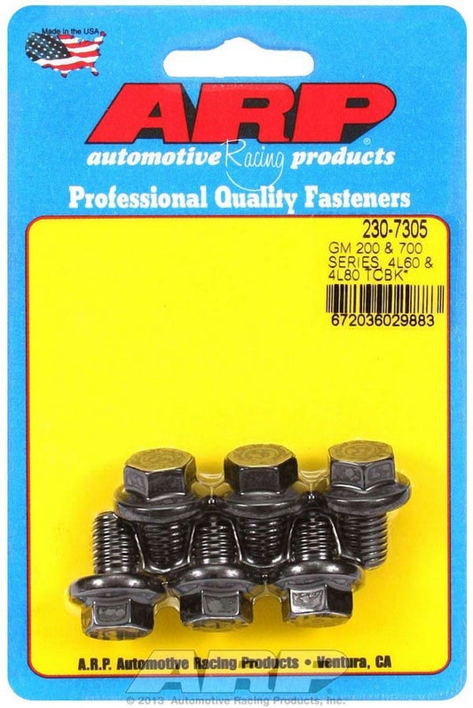 Torque Converter Bolt Kit - Pro Series - 10 mm x 1.50 Thread - 0.59 in Long - Hex Head - Chromoly - Black Oxide - 4L60 / 4L80 - Set of 6