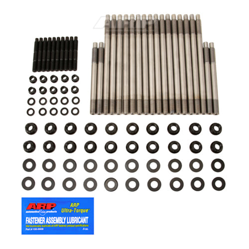 Cylinder Head Stud Kit - 12 Point Nuts - Chromoly - Natural - GM LS-Series 1997-2003 - Kit