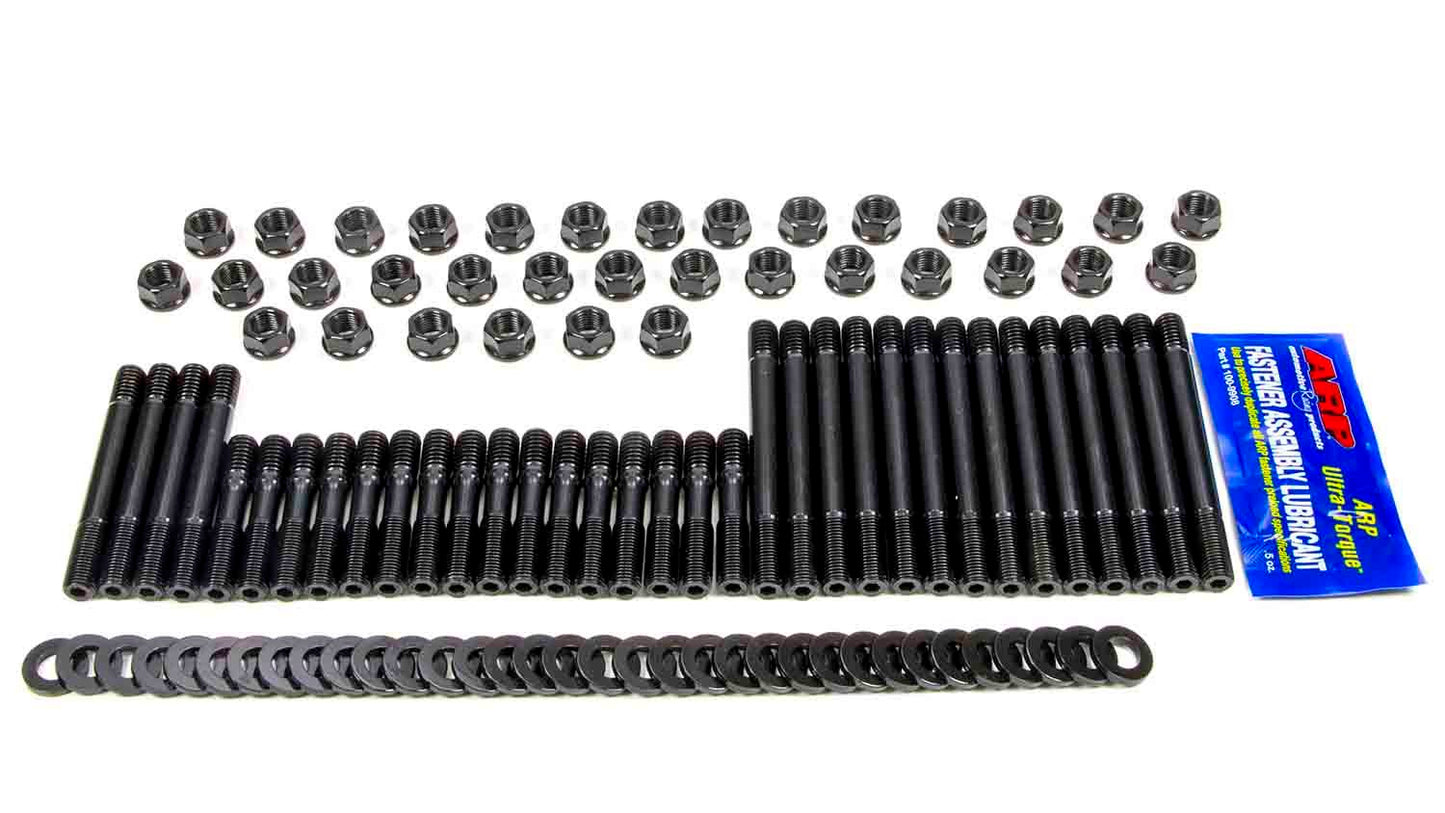 Cylinder Head Stud Kit - Hex Nuts - Chromoly - Black Oxide - Undercut - Small Block Chevy - Kit