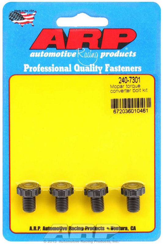 Torque Converter Bolt Kit - Pro Series - 5/16-24 in Thread - 0.45 in Long - 12 Point Head - Chromoly - Black Oxide - Torqueflite 727 / 904 - Set of 4
