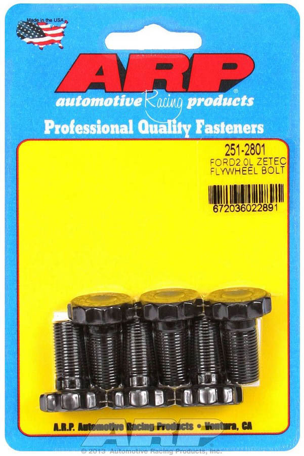 Flywheel Bolt Kit - Pro Series - 11 mm x 1.00 Thread - 0.900 in Long - 12 Point Head - Chromoly - Black Oxide - Ford 4-Cylinder - Set of 6