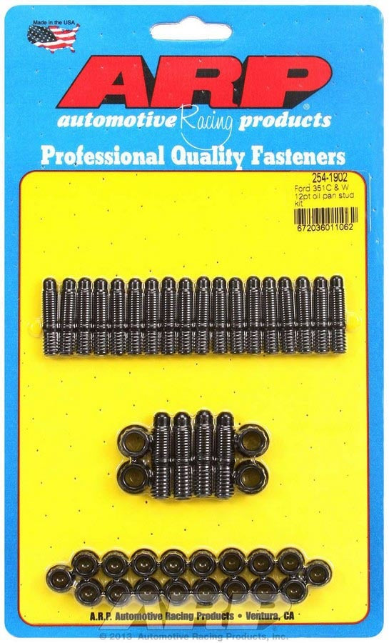 Oil Pan Stud - 12 Point Head - Chromoly - Black Oxide - Small Block Ford - Kit