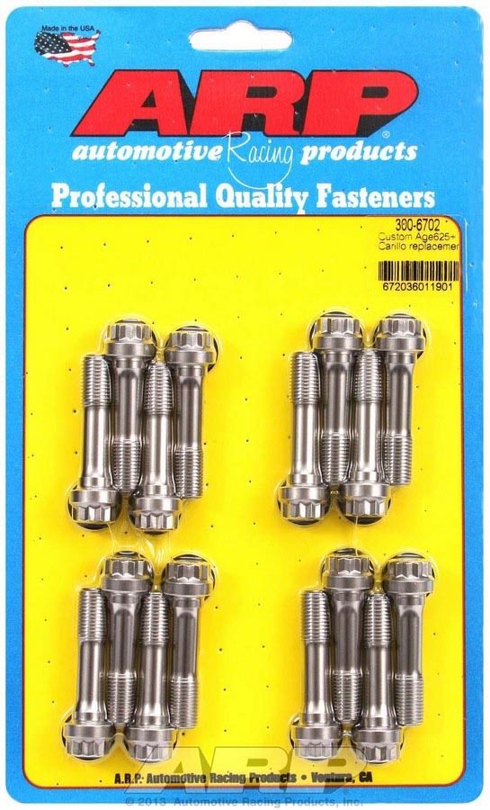 Connecting Rod Bolt Kit - Pro Series - 3/8 in Bolt - 1.6 in Long - Nickel Alloy - Carrillo - Set of 16