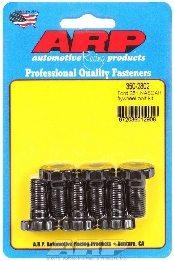 Flywheel Bolt Kit - Pro Series - 7/16-20 in Thread - 0.925 in Long - 12 Point Head - Chromoly - Black Oxide - Small Block Ford - Set of 6