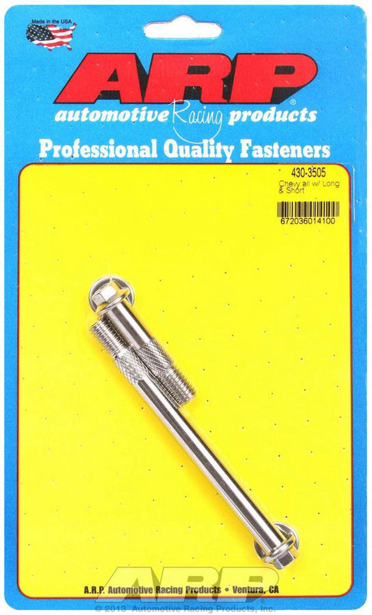 Starter Bolt - 1.880 / 4.450 in Long - Hex Head - Stainless - Polished - GM - Pair