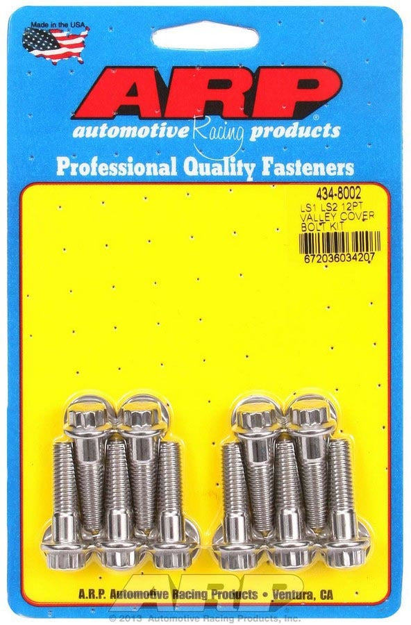Valley Cover Bolt Kit - 12 Point Head - Stainless - Polished - GM LS-Series - Kit