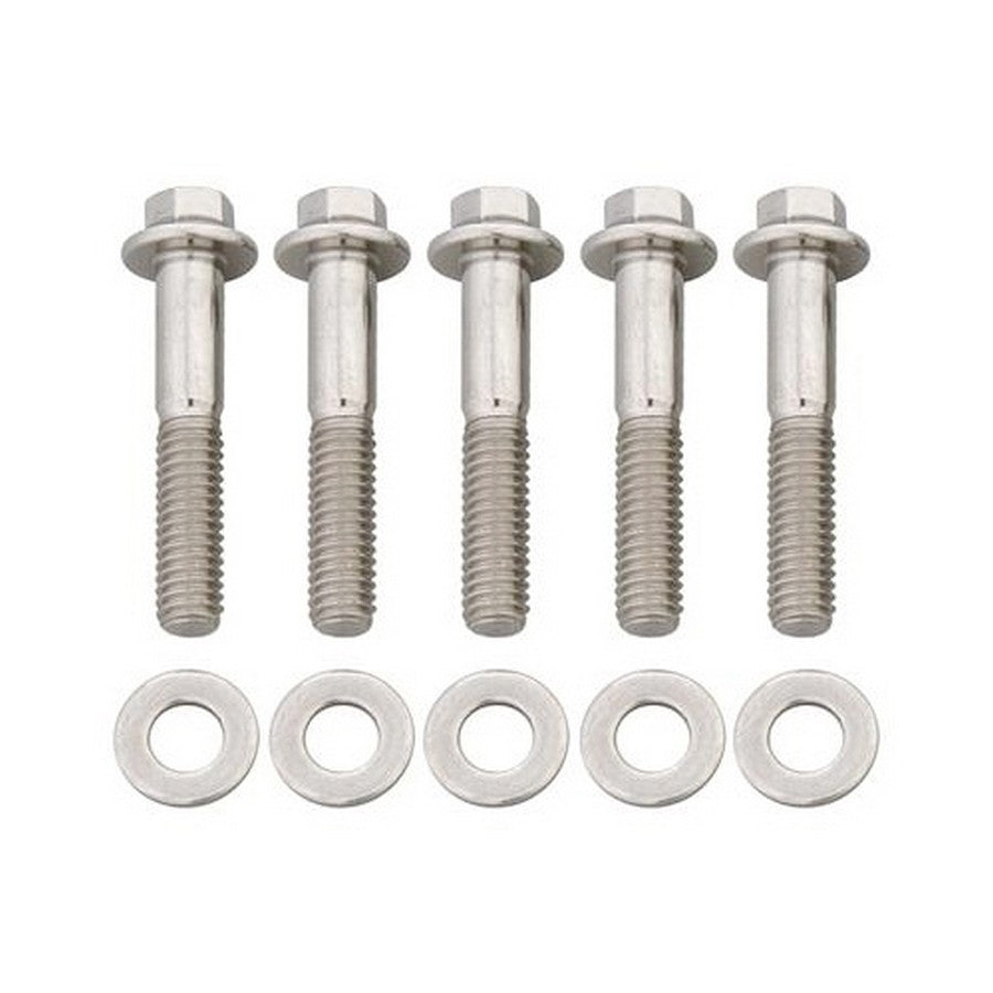Bolt - 5/16-24 in Thread - 1.25 in Long - 3/8 in Hex Head - Stainless - Polished - Universal - Set of 5