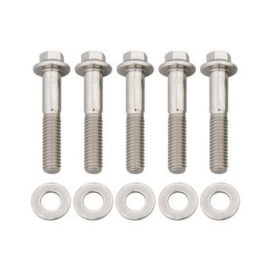 Bolt - 5/16-24 in Thread - 1.25 in Long - 3/8 in Hex Head - Stainless - Polished - Universal - Set of 5