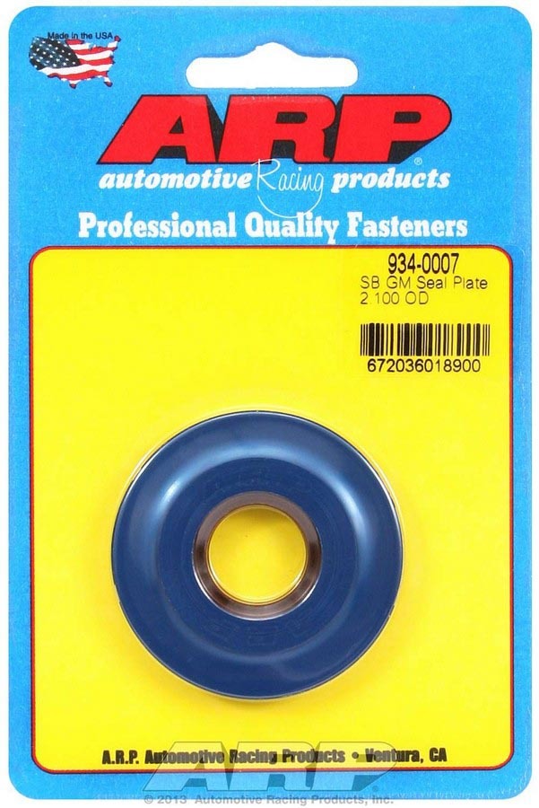 Cam Seal Plate - 2.100 in OD - Aluminum - Blue Anodized - Small Block Chevy - Each