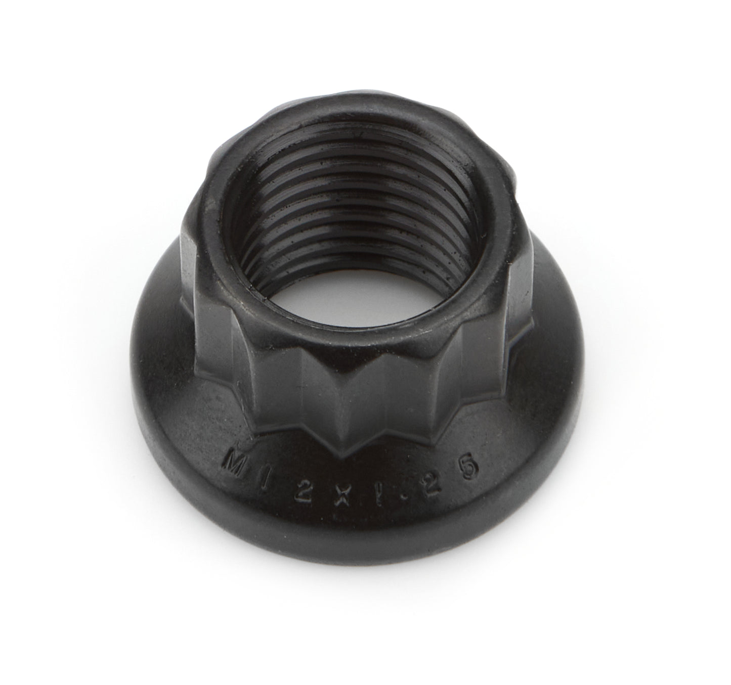 Nut - 12 mm x 1.25 Thread - 14 mm 12 Point Head - Chromoly - Black Oxide - Universal - Each