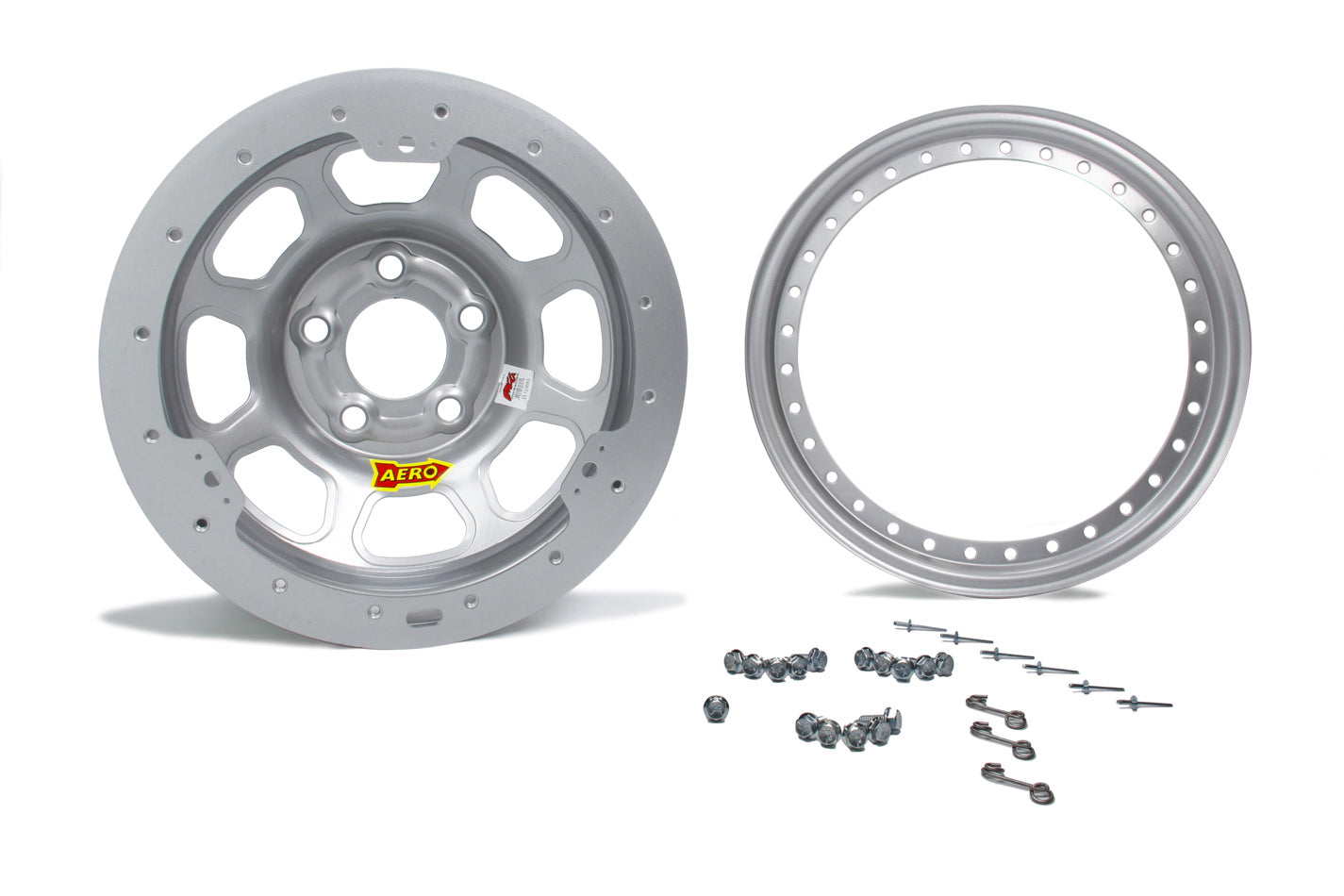 Wheel - 33-Series - 13 x 7 in - 2.000 in Backspace - 4 x 4.50 in Bolt Pattern - Beadlock - Steel - Silver Powder Coat - Each