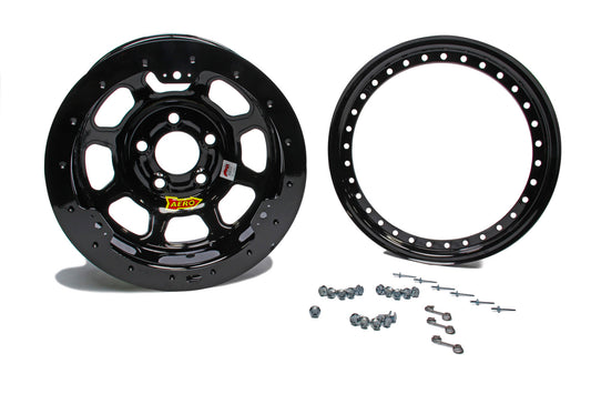 Wheel - 33-Series - 13 x 7 in - 3.000 in Backspace - 4 x 4.25 in Bolt Pattern - Beadlock - Steel - Black Powder Coat - Each