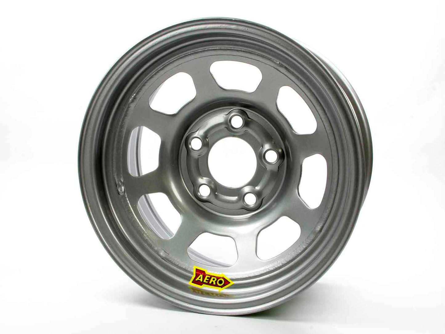 Wheel - 50-Series - 15 x 10 in - 4.000 in Backspace - 5 x 5.00 in Bolt Pattern - Steel - Silver Powder Coat - Each