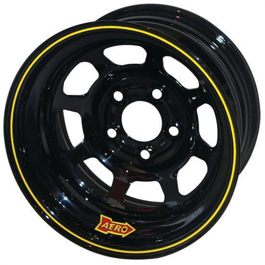 Wheel - 50-Series - 15 x 10 in - 1.000 in Backspace - 5 x 4.75 in Bolt Pattern - Steel - Black Powder Coat - Each