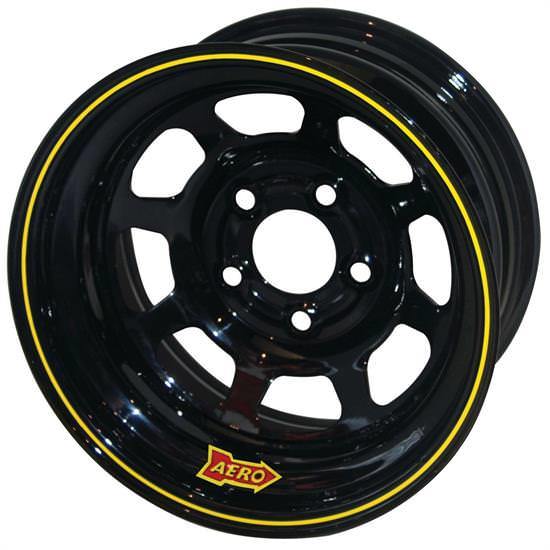 Wheel - 50-Series - 15 x 8 in - 1.000 in Backspace - 5 x 4.75 in Bolt Pattern - Steel - Black Powder Coat - Each