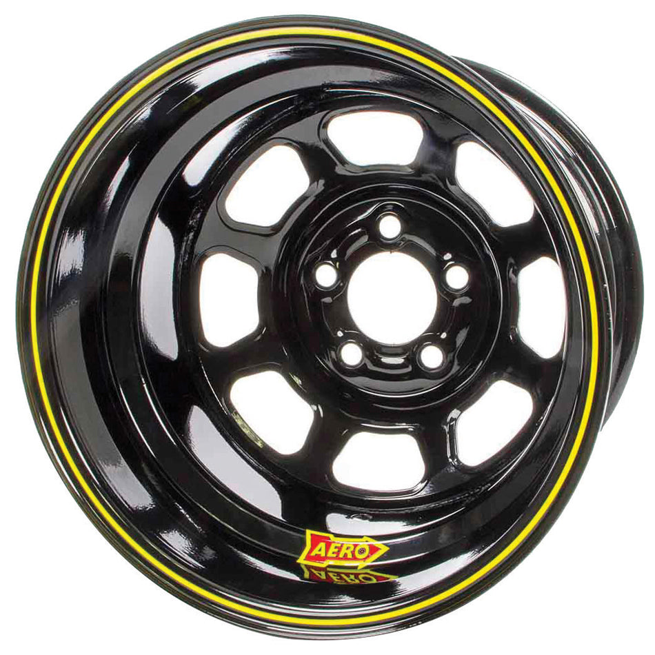 Wheel - 51-Series - 15 x 10 in - 1.000 in Backspace - 5 x 4.75 in Bolt Pattern - Steel - Black Powder Coat - Each