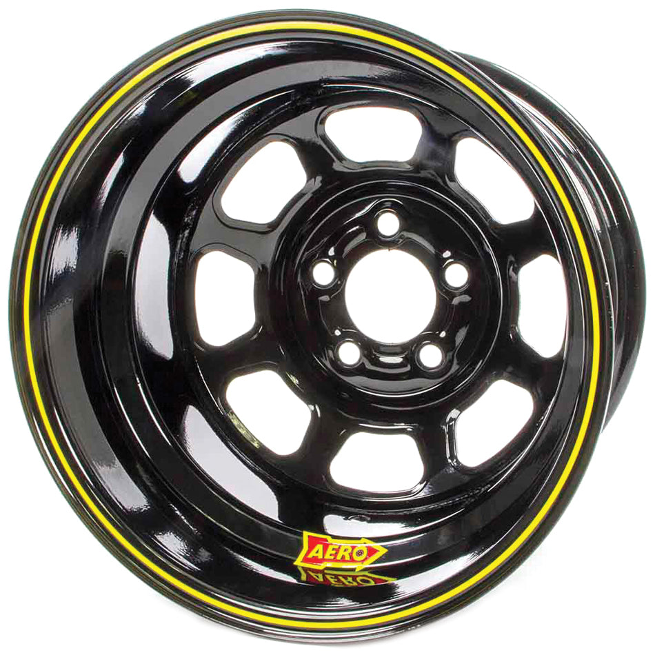 Wheel - 51-Series - 15 x 10 in - 2.000 in Backspace - 5 x 5.00 in Bolt Pattern - Steel - Black Powder Coat - Each