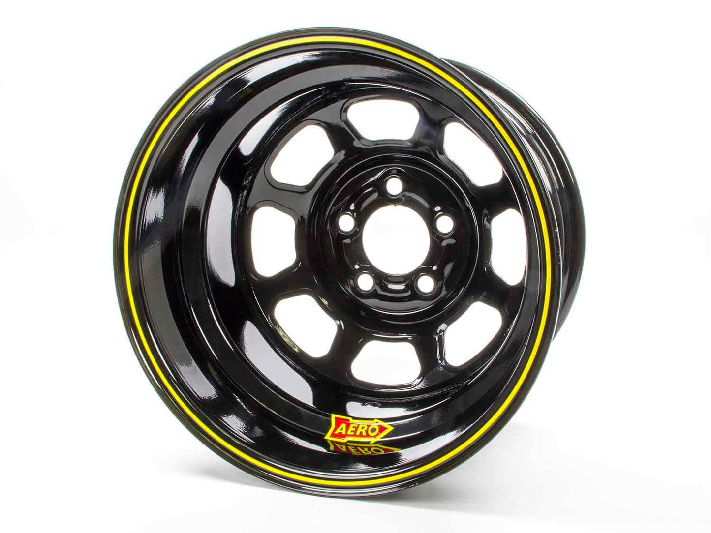 Wheel - 51-Series - 15 x 8 in - 1.000 in Backspace - 5 x 5.00 in Bolt Pattern - Steel - Black Powder Coat - Each