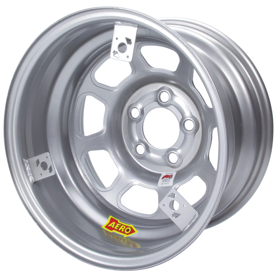 Wheel - 52-Series - 15 x 8 in - 2.000 in Backspace - 5 x 5.00 in Bolt Pattern - Steel - Silver Powder Coat - Each