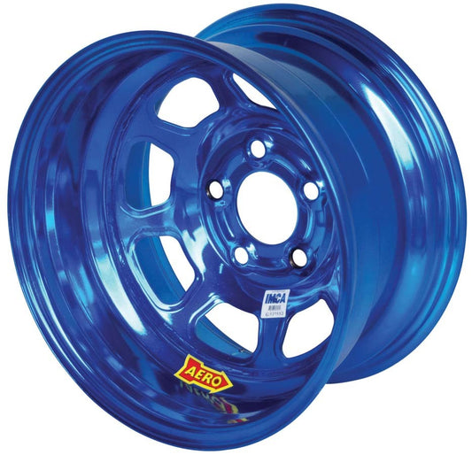 Wheel - 52-Series - 15 x 8 in - 2.000 in Backspace - 5 x 5.00 in Bolt Pattern - Steel - Blue Chrome - Each