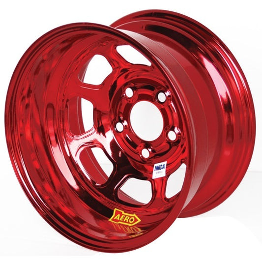 Wheel - 52-Series - 15 x 8 in - 2.000 in Backspace - 5 x 5.00 in Bolt Pattern - Steel - Red Chrome - Each