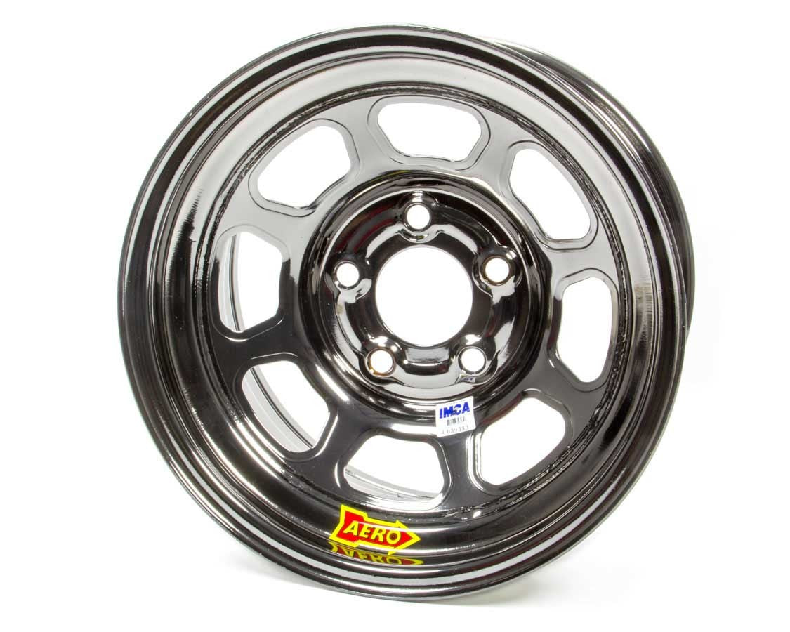 Wheel - 52-Series - 15 x 8 in - 4.000 in Backspace - 5 x 5.00 in Bolt Pattern - Steel - Black Chrome - Each