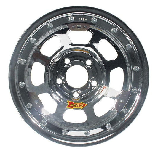 Wheel - 53-Series - 15 x 8 in - 4.000 in Backspace - 5 x 5.00 in Bolt Pattern - Beadlock - Steel - Chrome - Each