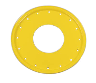 Beadlock Ring - Mud Buster - Built-in Mud Cover - Aluminum - Yellow Paint - 15 in Wheels - Each