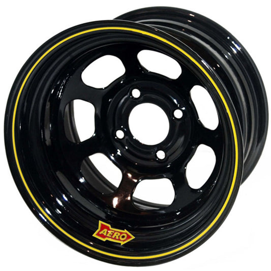 Wheel - 55-Series - 15 x 8 in - 4.000 in Backspace - 4 x 4.00 in Bolt Pattern - Steel - Black Powder Coat - Each