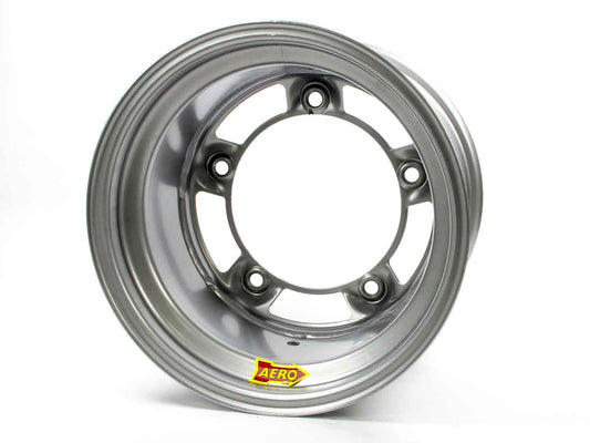 Wheel - 58-Series - 15 x 10 in - 4.000 in Backspace - Wide 5 Bolt Pattern - Steel - Silver Powder Coat - Each