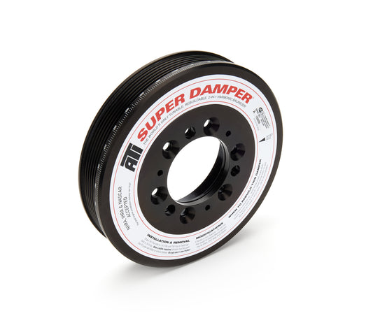 Harmonic Balancer Shell - 7.480 in OD - SFI 18.1 - Aluminum - Black Paint - ATI Super Damper - Internal Balance - GM LS-Series - Each
