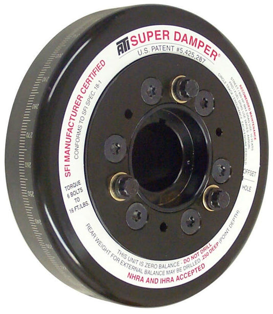 Harmonic Balancer - Super Damper - 7.074 in OD - SFI 18.1 - Steel - Black Oxide - External Balance - Small Block Chevy - Each