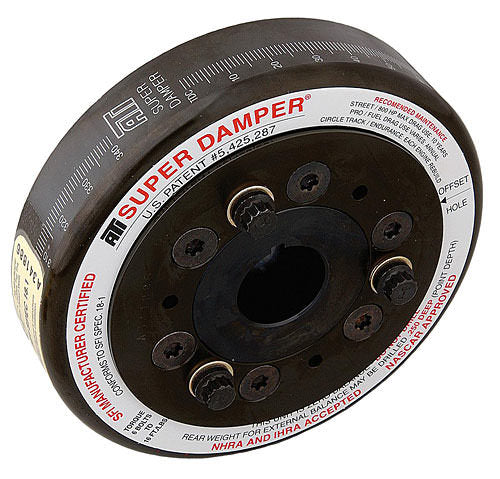 Harmonic Balancer - Super Damper - 7.074 in OD - SFI 18.1 - Steel - Black Oxide - Internal Balance - Small Block Chevy - Each