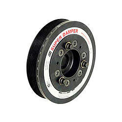 Harmonic Balancer - Serpentine Super Damper - 6.780 in OD - SFI 18.1 - Aluminum / Steel - Black - Internal Balance - Ford Modular - Each